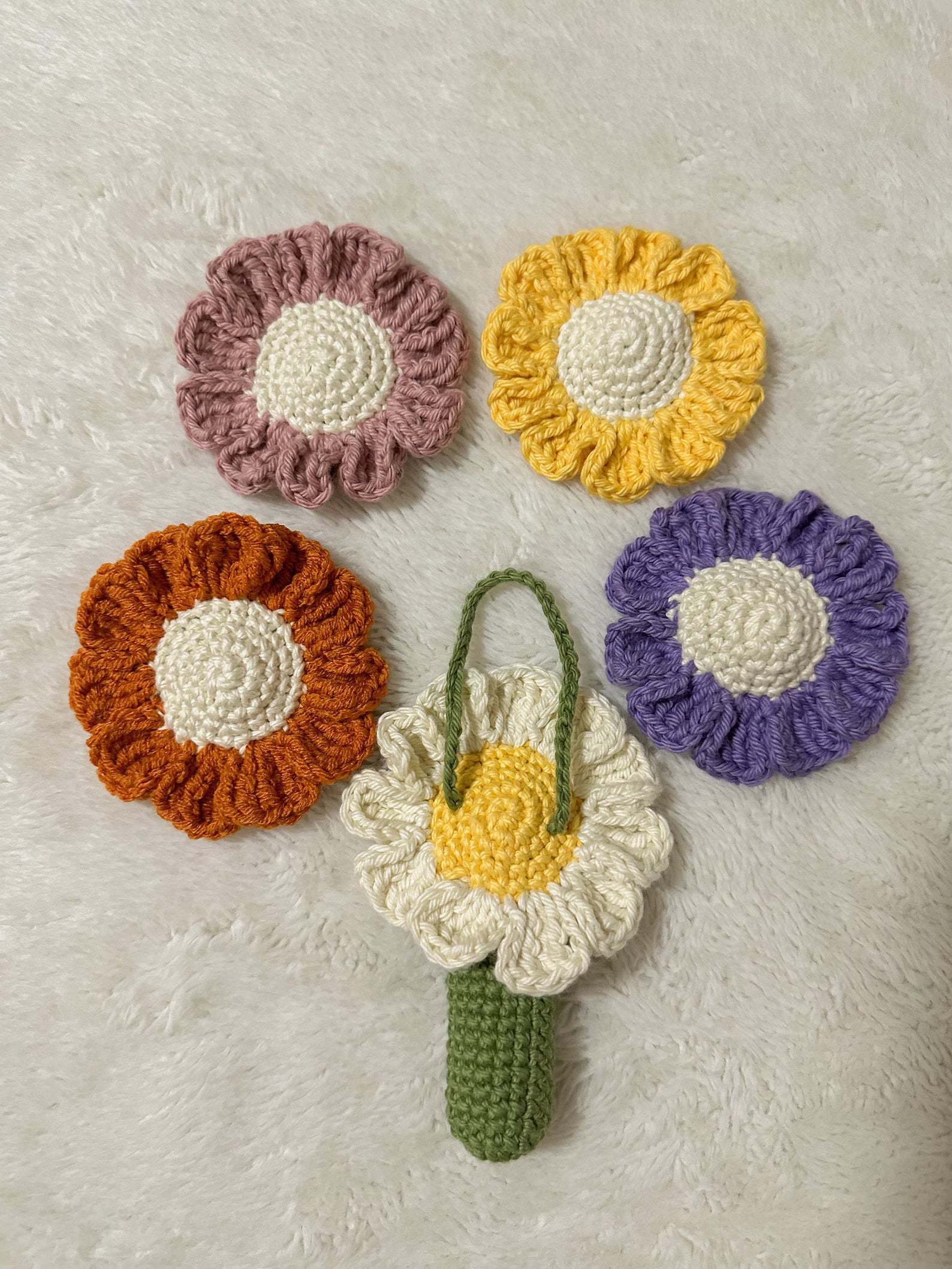Flower Crochet Lipstick Holder – Keychain or Bag Charm