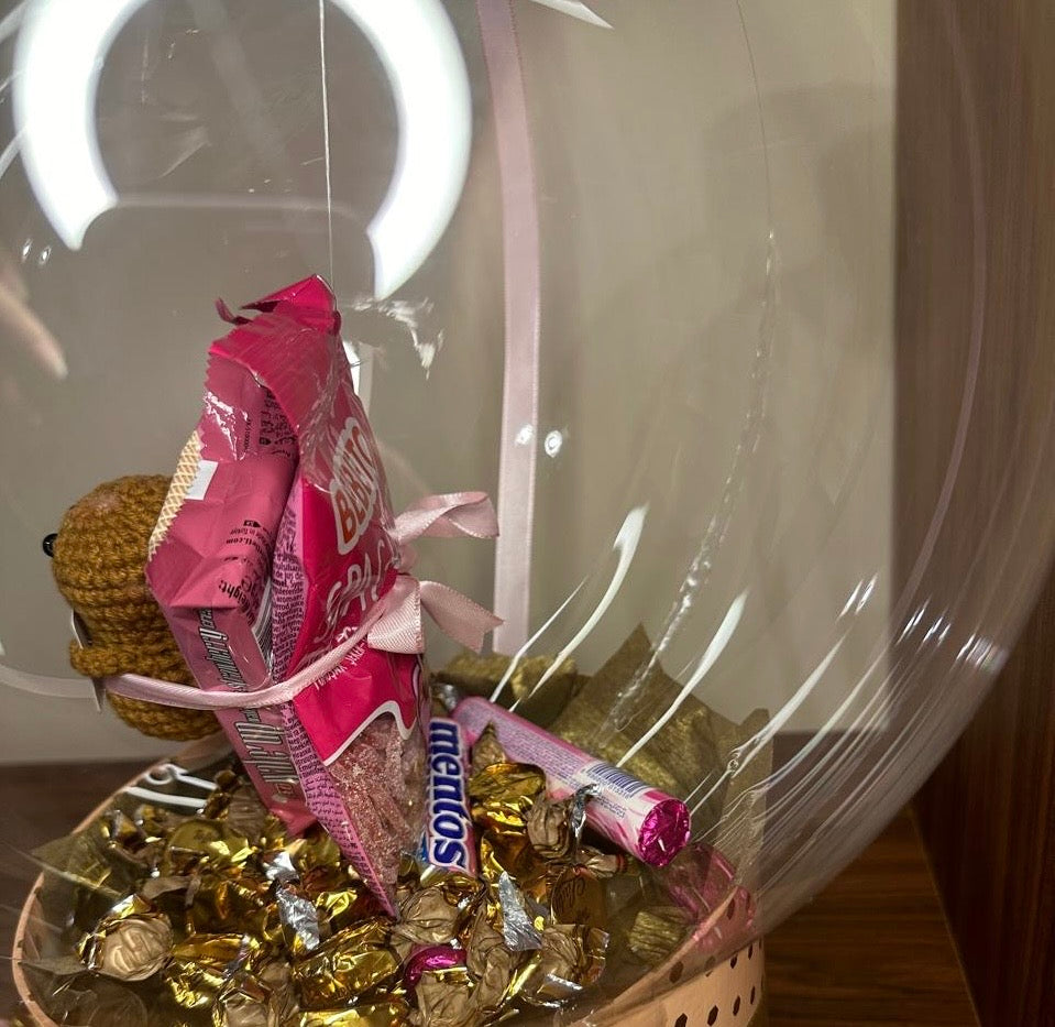 Positive Energy Plushie Balloon Gift Arrangement - Pink