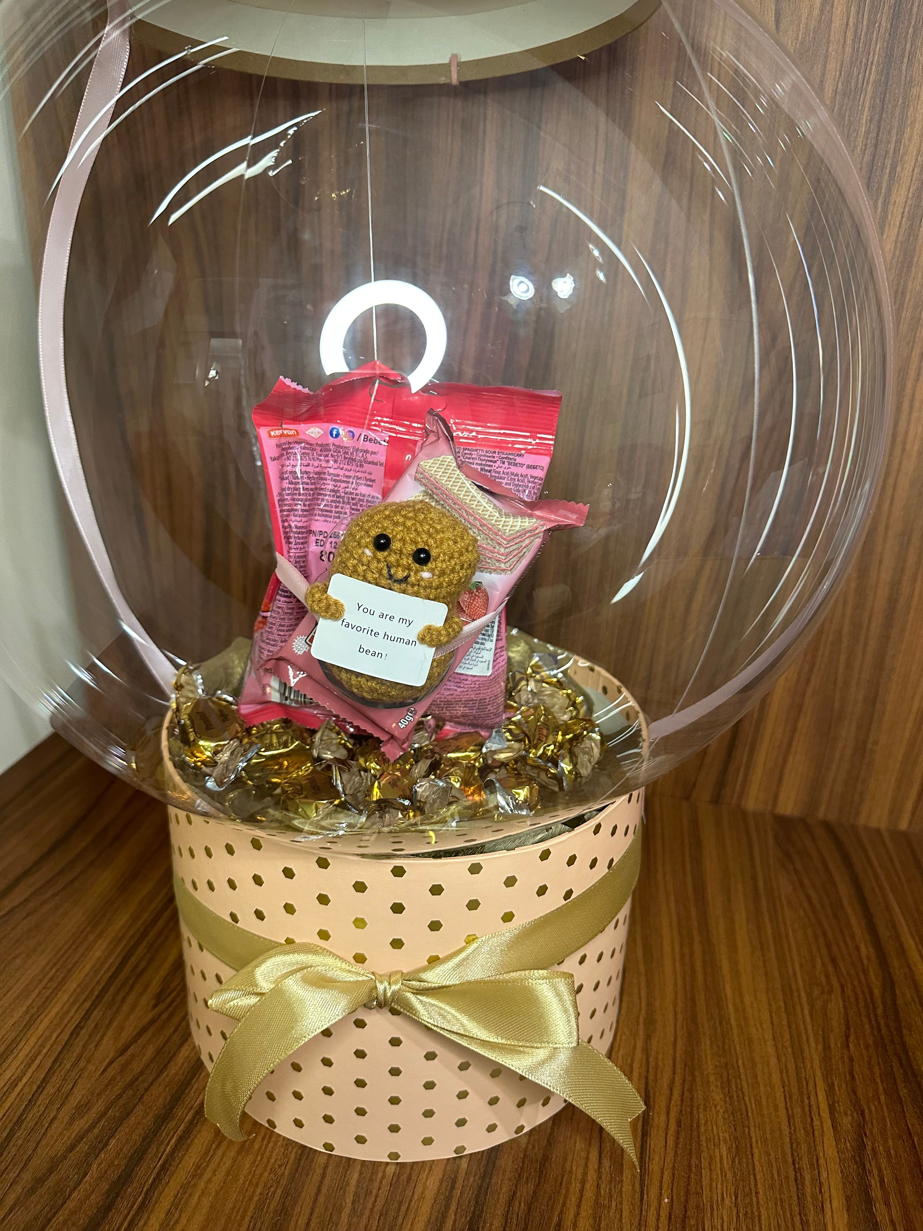 Positive Energy Plushie Balloon Gift Arrangement - Pink
