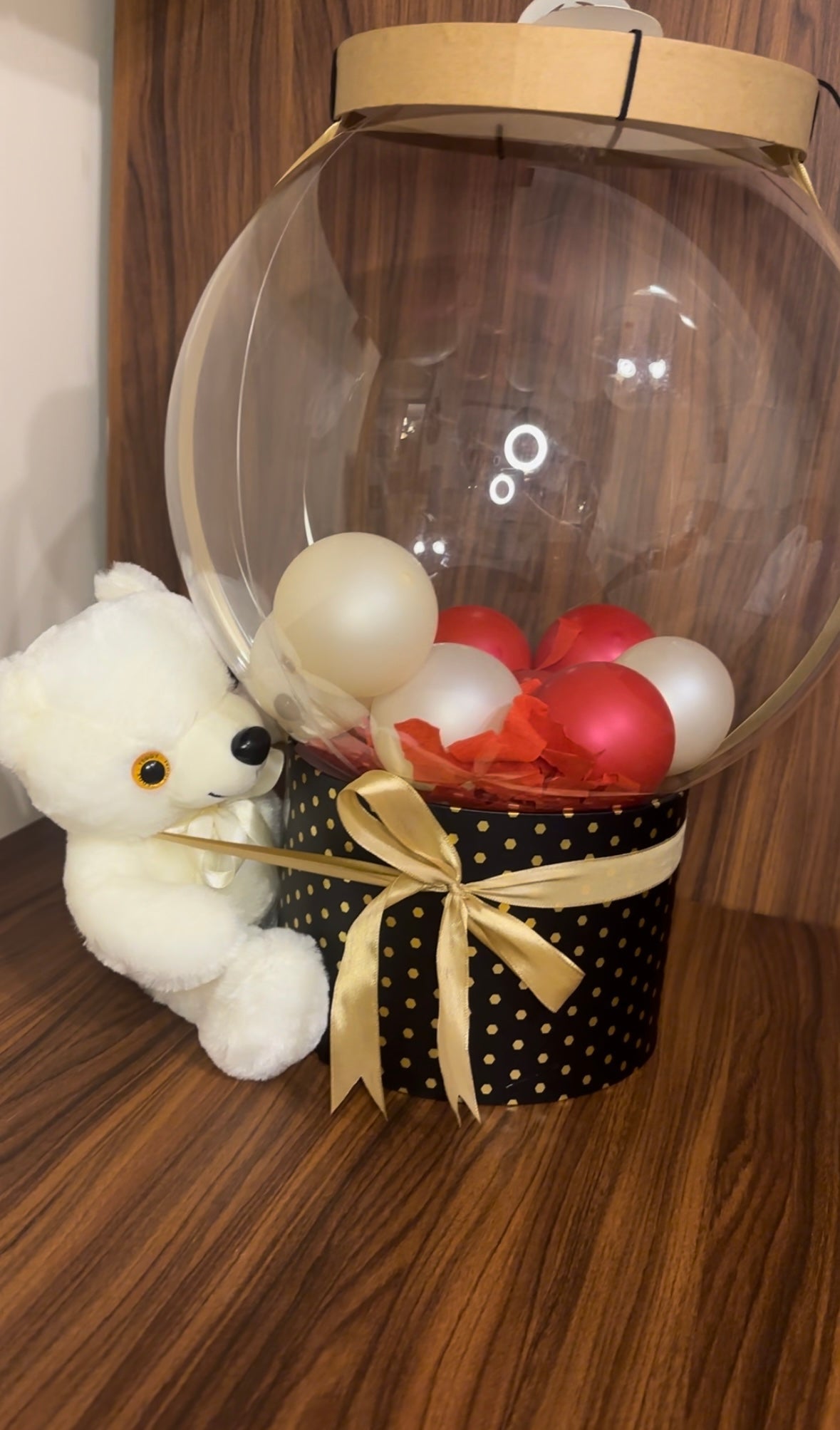 Light-Up Teddy Balloon Arrangement